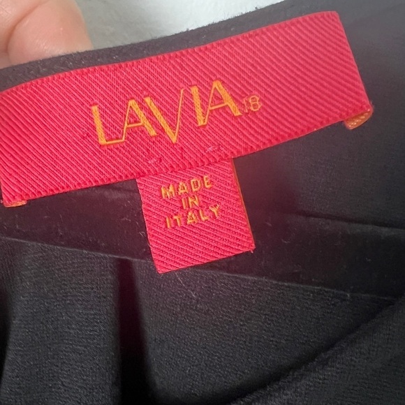 LAVIA Black Made In Italy Fit & Flare Sleeveless Ponte Knit Skater Dress Size 8 - Picture 9 of 11